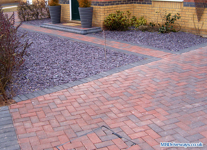 driveway, thomas armstrong, armpave, rectangle, recessed manhole cover, slate, edging, step, path