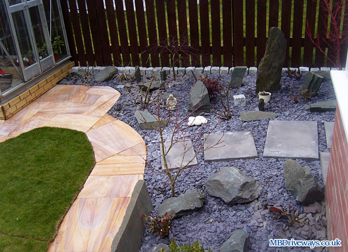 path, patio, step, gravel, gravelling, turf, stepping stones, slate, turfing, landscaping, step, 