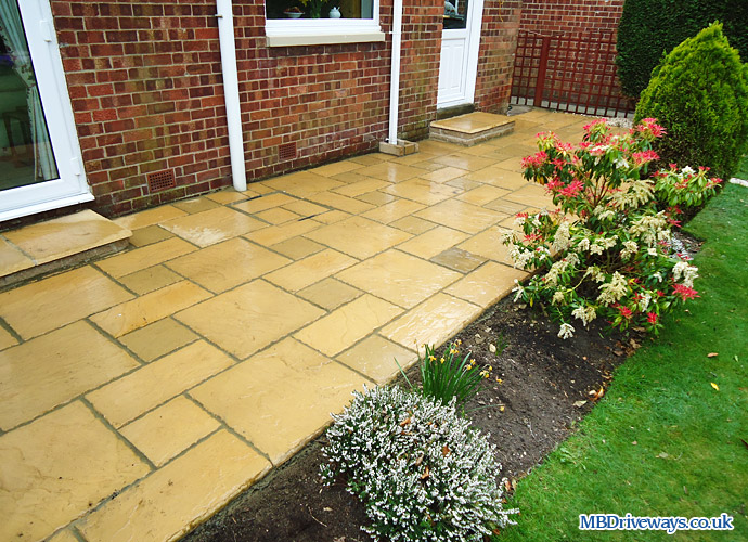 patio, step, paving
